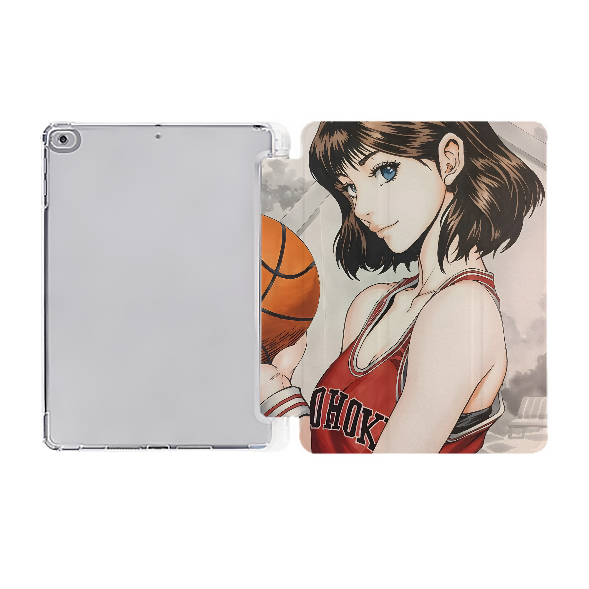 （画像用） SLAM DUNK／スラムダンク IPad ケース ペン収納付き 三つ折りスタンド PUレザー×シリコン 対応機種9.5/10.5/10.9インチ